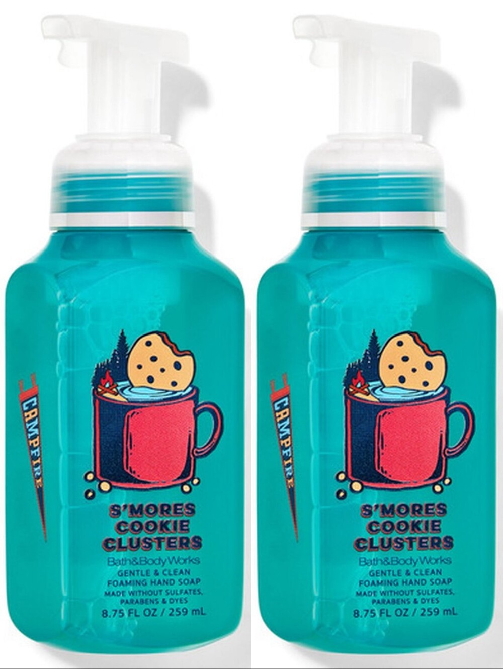 Bath & Body Works Kids S'mores Cookie Clusters Gentle Foaming Hand Soap Set of 2